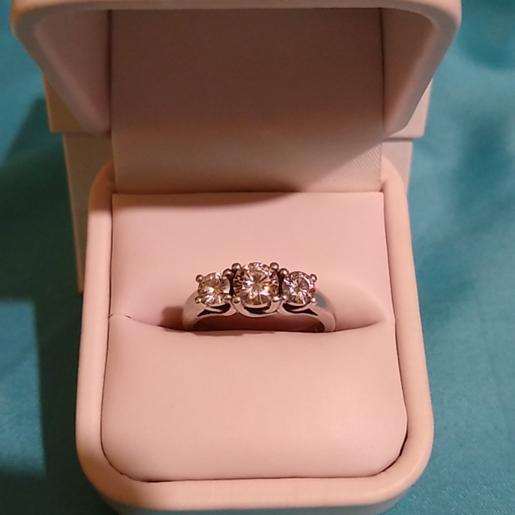 "Forever Classic" Moissanite 3 Stone Ring — image 5 of 8
